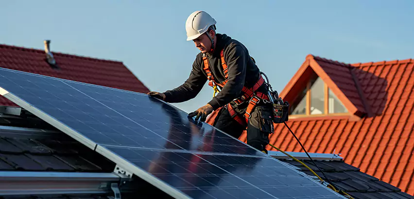 Solar Panels on Steel Roof Installation in Elk Grove Village